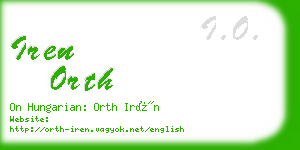 iren orth business card
